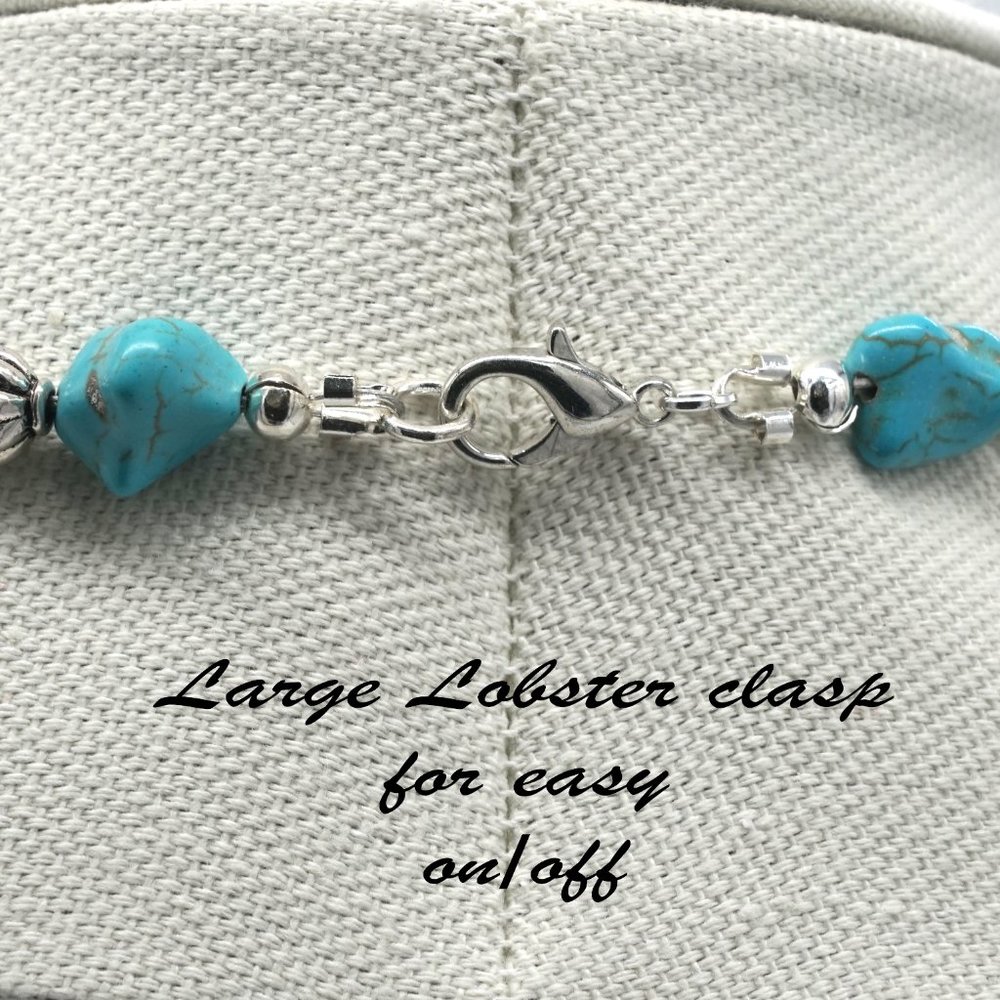 🎉Hostess Pick🎉 Necklace with Genuine Turquoise nougats  and beads. - Picture 6 of 6